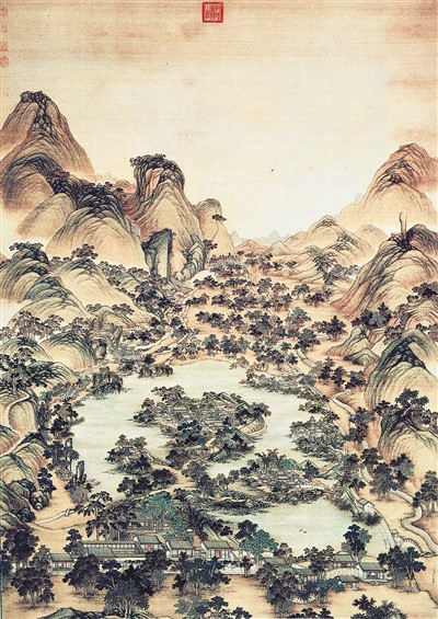 清代冷枚绘避暑山庄图。 　　本文图片均由承德避暑山庄博物院提供
