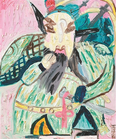 中国京剧（油画）  　　陈致鉴作