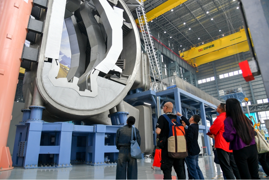 参观科学岛现场